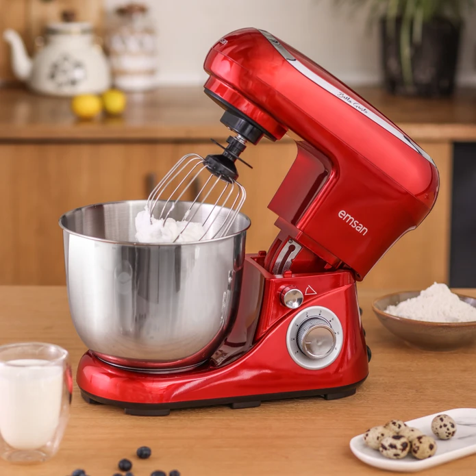 Emsan Bella Gusto Kırmızı Hamur Yoğurma Makinesi 1300W 5L