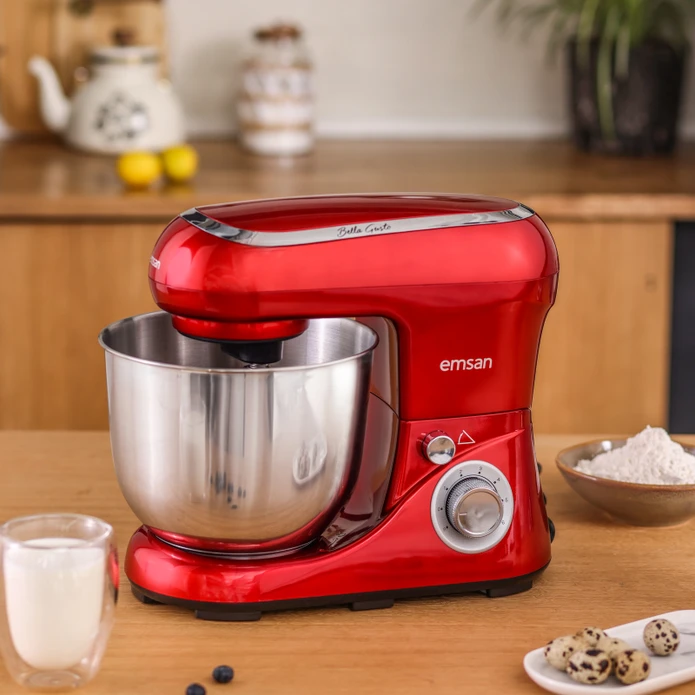 Emsan Bella Gusto Kırmızı Hamur Yoğurma Makinesi 1300W 5L