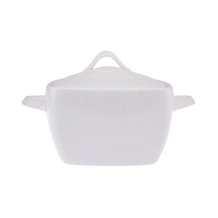 Emsan Bone Yeni Begonya 12 Kişilik Yemek Takımı 60 Parça Yarım Kare